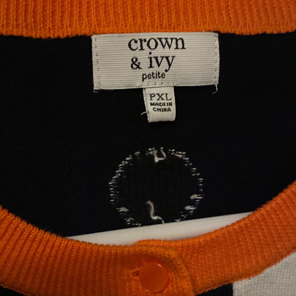 Crown & Ivy Men's Vibrant Orange Cardigan